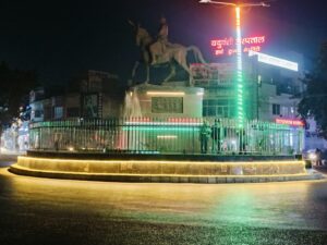 महाराणा प्रताप चौक रेवाड़ी का 18 जनवरी- 2025 का मनोहारी नजारा